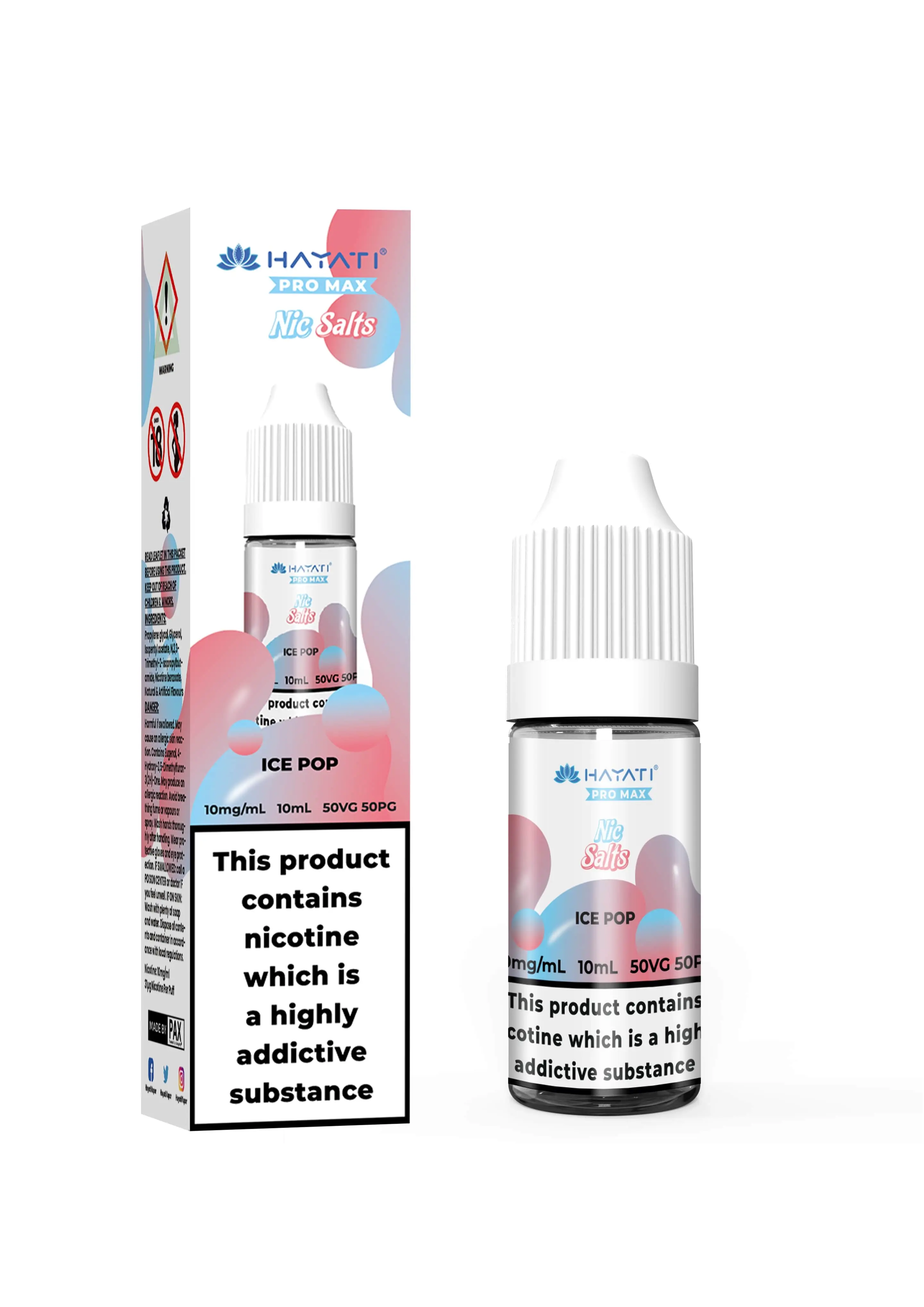 Ice Pop Nic Salt E-Liquid by Hayati Crystal Pro Max 10ml